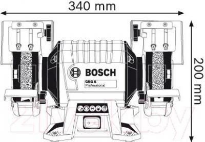Профессиональный точильный станок Bosch GBG 6 Professional (0.601.27A.000) - схема