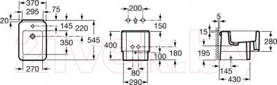 Биде напольное Roca Element A357577000 - технический чертеж