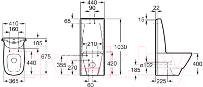 Унитаз напольный Roca Frontalis A342587000