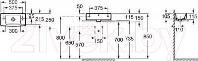 Умывальник Roca Hall Mini 50x25 (A325883000)