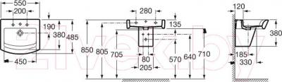 Умывальник Roca Hall 55x48 / А327881000