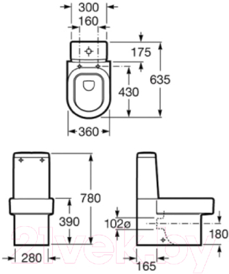 Унитаз напольный Roca Happening A342567000