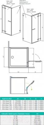 Душевая дверь Radaway Euphoria KDJ Door 90 R / 383044-01R