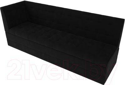 Изображение товара Скамья кухонная мягкая Лига Диванов Бриз 209 / 100382 левый (вельвет, черный)