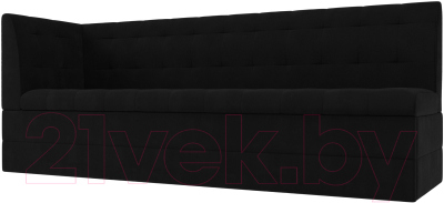 Изображение товара Скамья кухонная мягкая Лига Диванов Бриз 209 / 100382 левый (вельвет, черный)