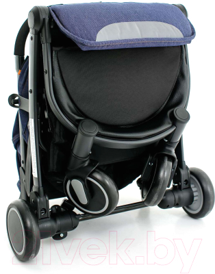 Детская прогулочная коляска Babyzz D200 (джинс, черная рама)