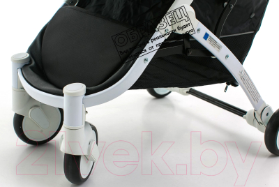 Детская прогулочная коляска Babyzz D200 (джинс, черная рама)