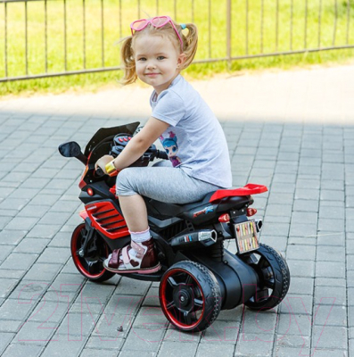 Детский мотоцикл Miru TR-X169 (красный) - Фото товара другой расцветки в эксплуатации