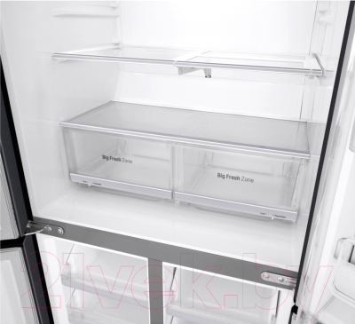 Изображение товара Холодильник с морозильником LG DoorCooling+ GC-Q22FTBKL