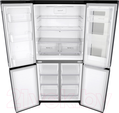 Изображение товара Холодильник с морозильником LG DoorCooling+ GC-Q22FTBKL