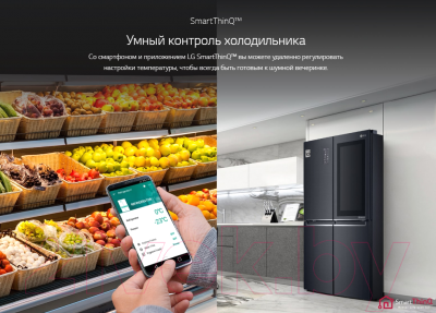 Изображение товара Холодильник с морозильником LG DoorCooling+ GC-Q22FTBKL