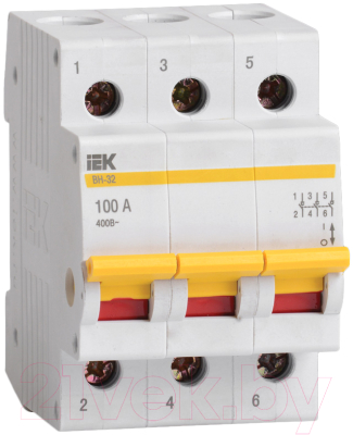 Выключатель нагрузки IEK ВН-32 3Р 63А / MNV10-3-063 (мини-рубильник)
