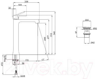 Смеситель Villeroy & Boch Classic Mainstream TVW10110511061