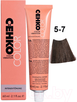 Крем-краска для волос C:EHKO Color Vibration Интенсивное тонирование 5/7 (60мл, темный шоколад)