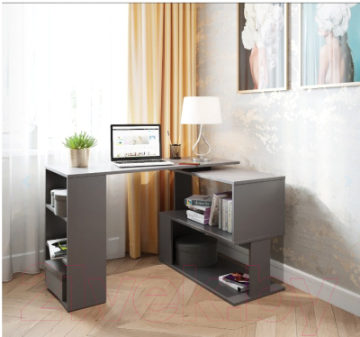 Письменный стол Domus СТР02 13.002.01.02 / Dms-Str02-162PE (серый)