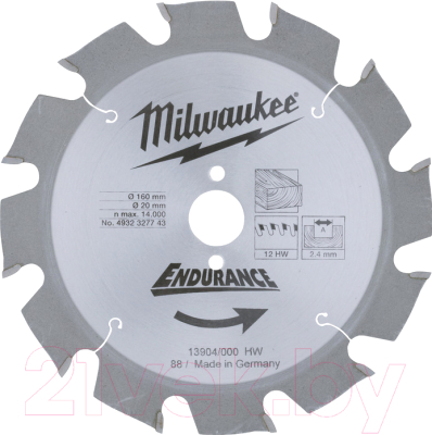 Пильный диск Milwaukee 4932248233