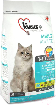 Сухой корм для кошек 1st Choice Adult Healthy Skin & Coat Salmon (10кг)