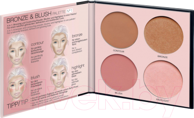 Палетка для скульптурирования BeYu Bronze & Blush Palette 39362.1 (15.2г)