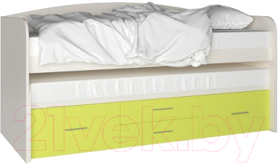 Двухъярусная выдвижная кровать Артём-Мебель СН 108.02 (сосна/лайм)