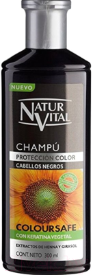 

Шампунь для волос Natur Vital, Coloursafe Shampoo Black для сохранения цвета