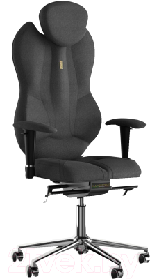 Кресло офисное Kulik System Grand азур (черный с подголовником)