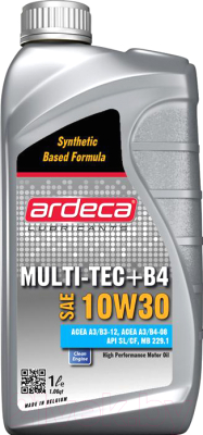 Моторное масло Ardeca Multi-Tec+ B4 10W30 / P03061-ARD001 (1л)