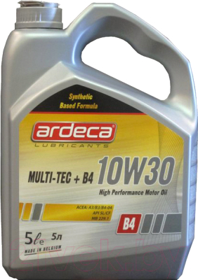 Моторное масло Ardeca Multi-Tec+ B4 10W30 / P03061-ARD005 (5л)