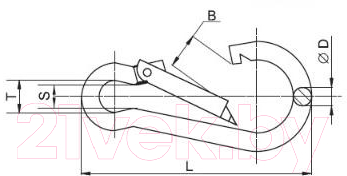 Карабин пожарный ЕКТ CV012103 (100шт)