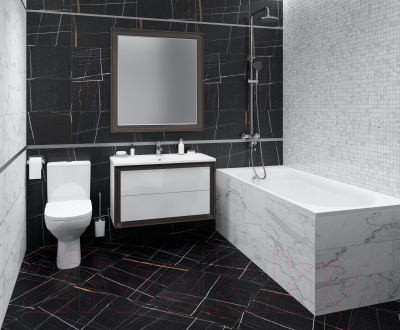 Плитка Kerranova Marble Trend Carrara K-1000/MR (600x1200)