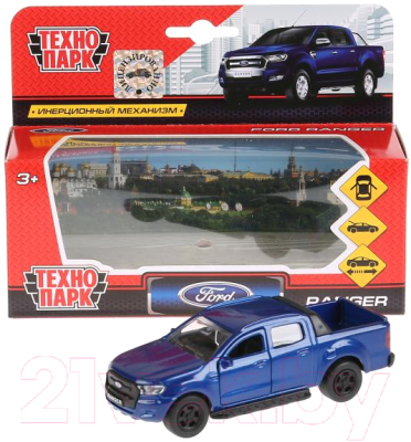 Автомобиль игрушечный Технопарк Ford Ranger пикап / SB-18-09-FR-N(BU) (синий)