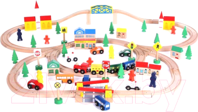 Железная дорога игрушечная Wooden Toys Деревянная