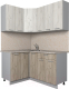 Кухонный гарнитур Интерлиния Мила Лайт 1.2x1.5 (дуб белый/дуб серый) - 