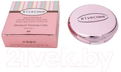 Пудра компактная Rivecowe Beyond Beauty Moisture Twoway Cake SPF40 РА++ 21 натуральный беж