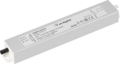 

Адаптер для светодиодной ленты, ARPV-12030B 12V 2.5A 30W / 020003