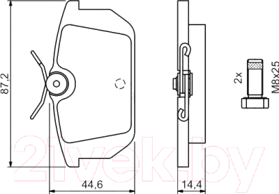 

Тормозные колодки Bosch, 0986491030