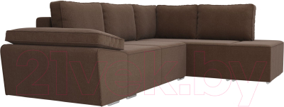 Комплект мягкой мебели Лига Диванов Хавьер правый / 101262 (рогожка коричневый)