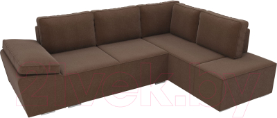 Комплект мягкой мебели Лига Диванов Хавьер правый / 101262 (рогожка коричневый)