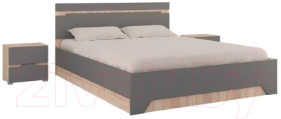 Комплект мебели для спальни Горизонт Мебель Анталия (сонома/графит софт)