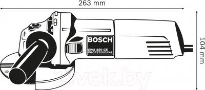 Профессиональная угловая шлифмашина Bosch GWS 850 CE (0.601.378.790) - схема