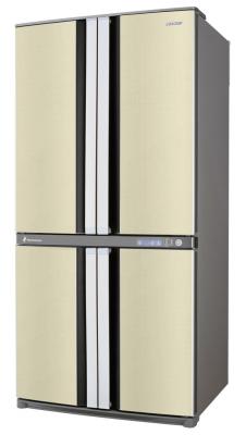 Холодильник с морозильником Sharp SJ-F72PCBE - вид сбоку