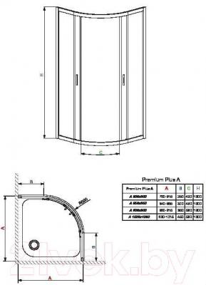 Душевой уголок Radaway Premium Plus A850 / 30420-01-01N