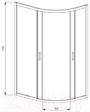 Душевой уголок Radaway Premium Plus E1700 / 30481-01-05N