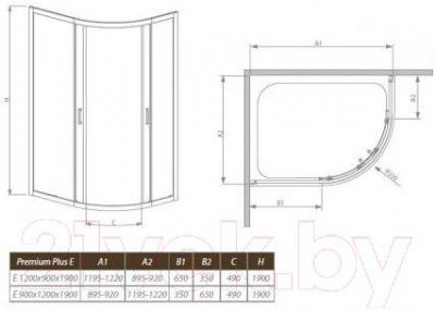 Душевой уголок Radaway Premium Plus E1900 / 30493-01-06N