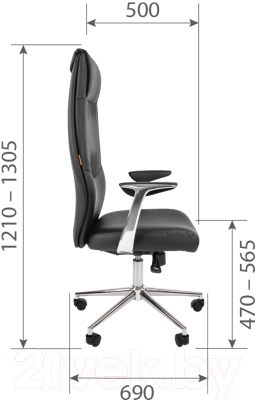 Кресло офисное Chairman Vista (черный)