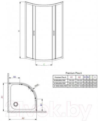 Душевой уголок Radaway Premium Plus A800 / 30413-01-05N