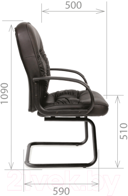 Кресло офисное Chairman 416V (экокожа, матовый черный)