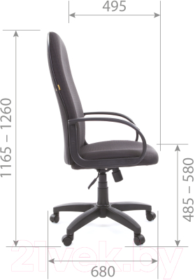 Кресло офисное Chairman 279 (ткань JP, черно-серый)