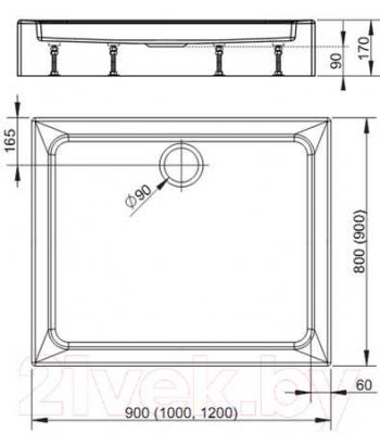 Душевой поддон Radaway Laros Compact D1200x800 / SLD81217-01