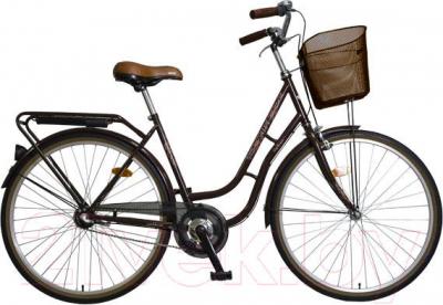 Велосипед AIST 26-211 (чёрный, с корзиной) - общий вид