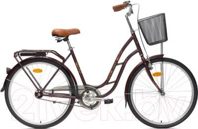 Велосипед AIST 26-210 (коричневый, с корзиной)